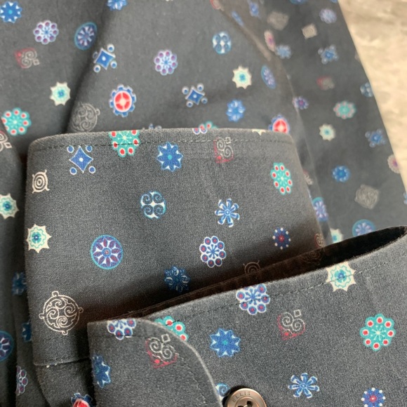 Perry Ellis Slim Fit Blue Shirt Size Large - Picture 9 of 9